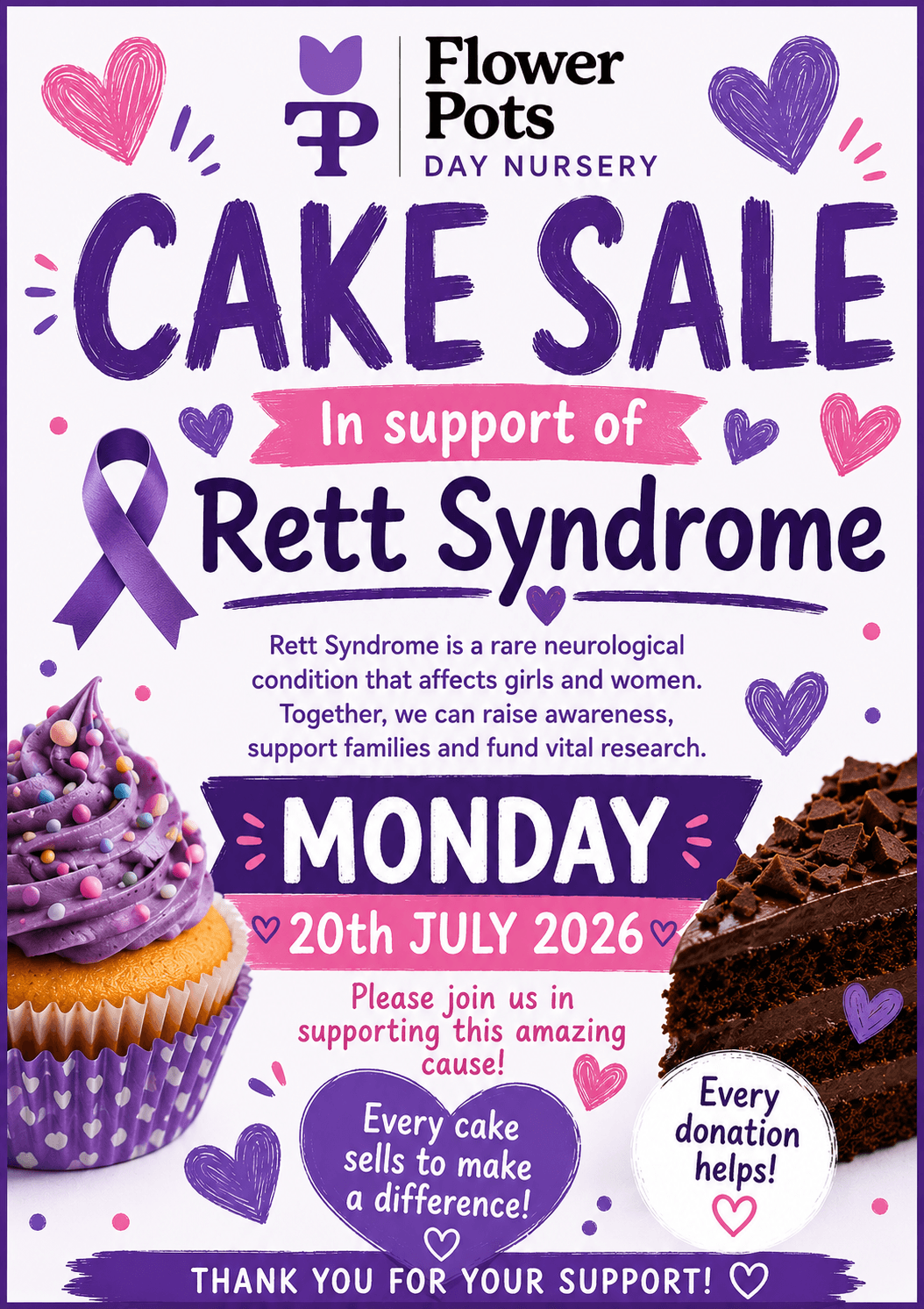 Cake Sale In Support Rett Syndrome